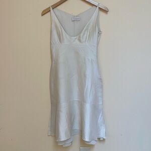 Valentino White Raw Silk Slip Dress